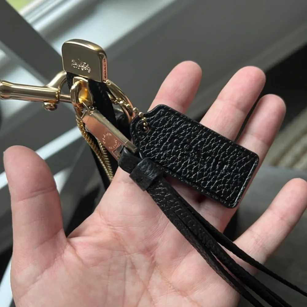 New Coach Black Jules Leather Hobo Bag with Gold Accents